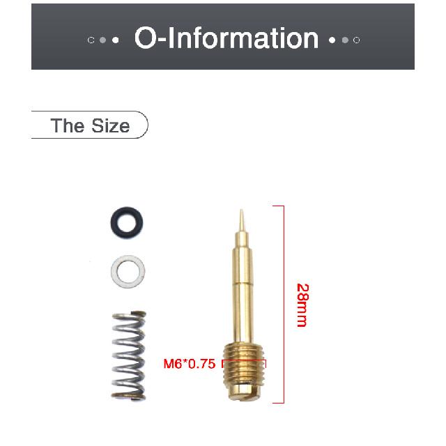 Sclmotos- For Harley CV40 Twin Cam Sportster Keihin CVK 34/36/40 Carburetor Air Screws Idle Mixture Fuel Ratio Adjusting Screw Fuel System 2