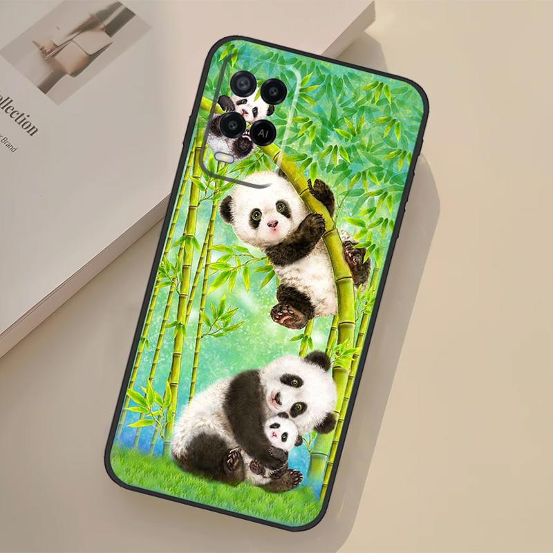 Panda Animal Cute Bear Case For Oppo A76 A96 A16 A17 A18 A60 A80 A40 A38 A58 A78 A98 A94 A74 A54 A15 A57 A77 A5 Pro
