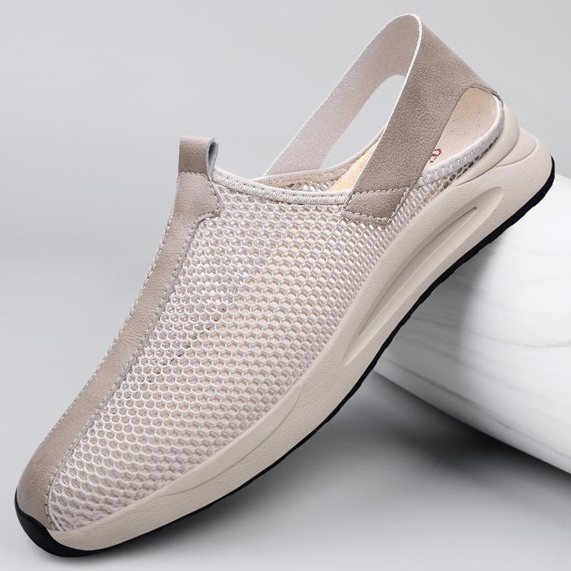 

Модная мужская обувь Дышащая сетка Мужские повседневные сандалии Уличные Нескользящие Большого размера Лоферы Обувь для ходьбы Легкие мужские теннисные туфли 37