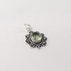 Natural Green Amethyst Gemstone 925 Sterling Silver Handcrafted Jewelry Tiny Pendant 1.37" For Her CP-40-21