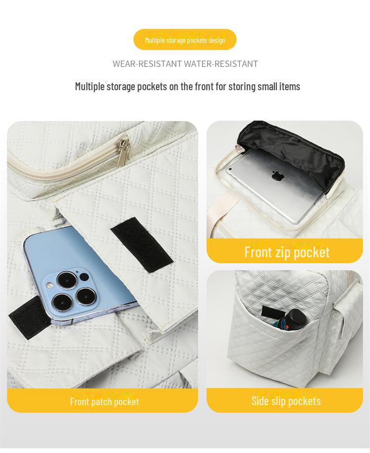 Resväska för utlandsresor: Rymlig, Lättviktig, Torr/Våt Separation, Skofack, Diamantrutigt Design.