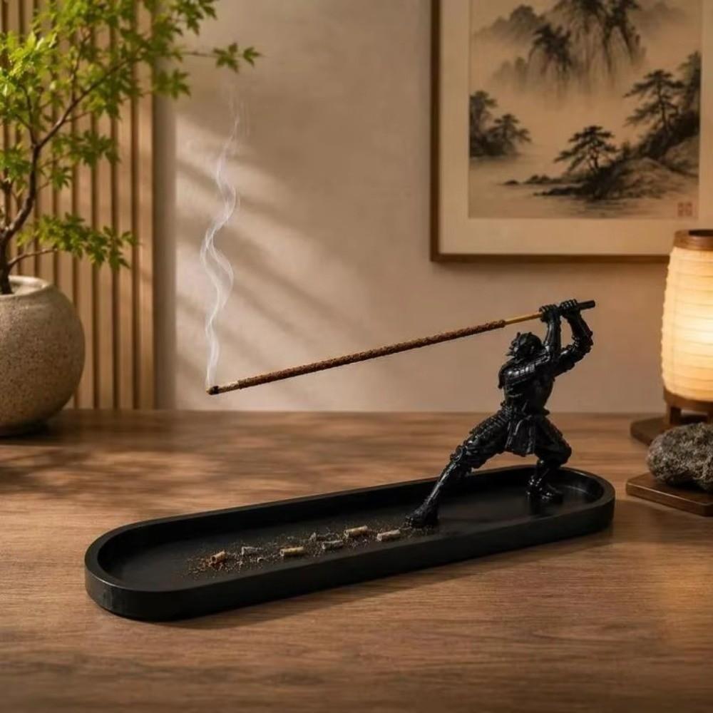 3D Printed Samurai Warrior Incense Holder Zen Style Incense Stick Holder Desktop Decor