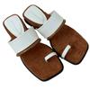 Fashion Clip Toe Women's Heeled Slippers Fad Mid Heels Shoes Summer New Sandals Pumps 2025 Trend Walking Wedges Flip Flops Dress Slides