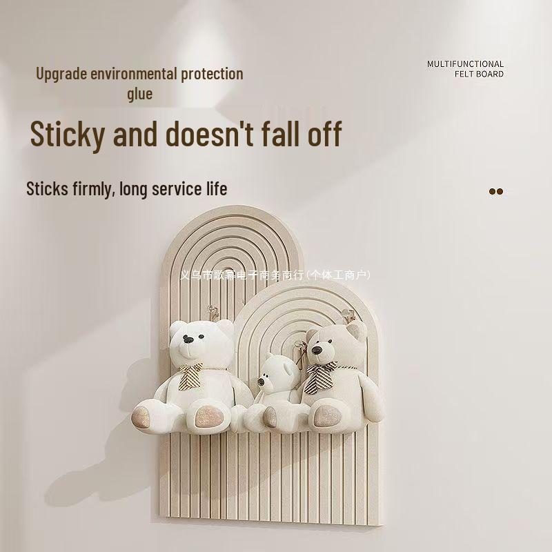 Selbstklebender Filz-Wandaufkleber: Kollisionsschutz, Schmutzabweisend, Dekorative Abdeckung für Wohnzimmer-Wandverkleidungen und Wandunebenheiten