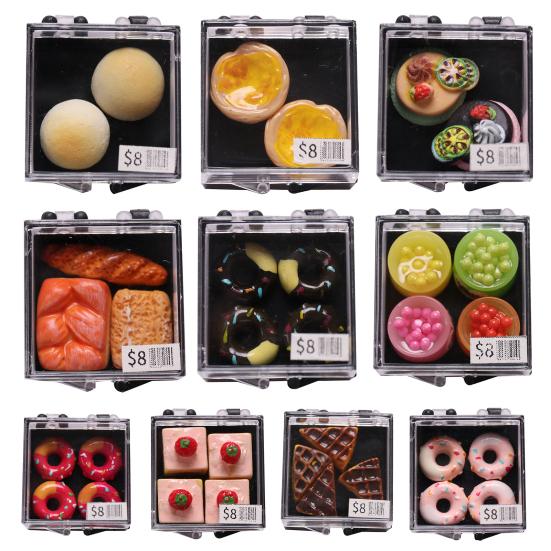 Practical Dollhouse Cake Wear-resistant 1/12 Miniature Boxed Cakes Model Kitchen Toys