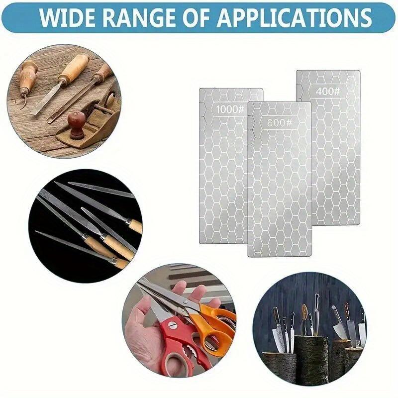 1pc Professional Diamond Knives Sharpening Stone Knife Sharpener Ultra-thin Honeycomb Surface Whetstone Tool