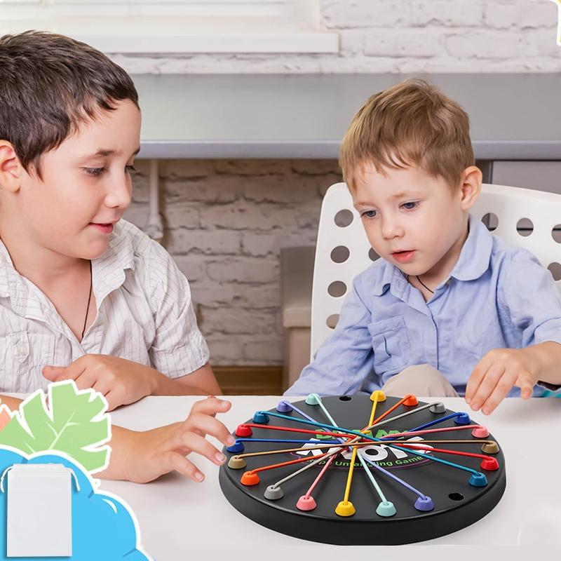Kid Rope Knots Sensory Social Board Game Logical Thinking Challenge  Colore Twisted Connected Line Brain Strategy Fun Table Game