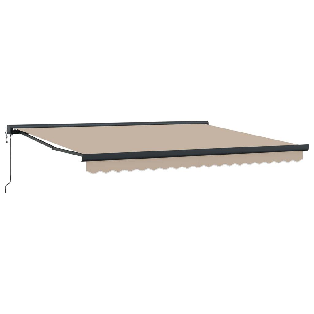 Retractable Awning Beige 400 X 300 Cm Fabric and Metal