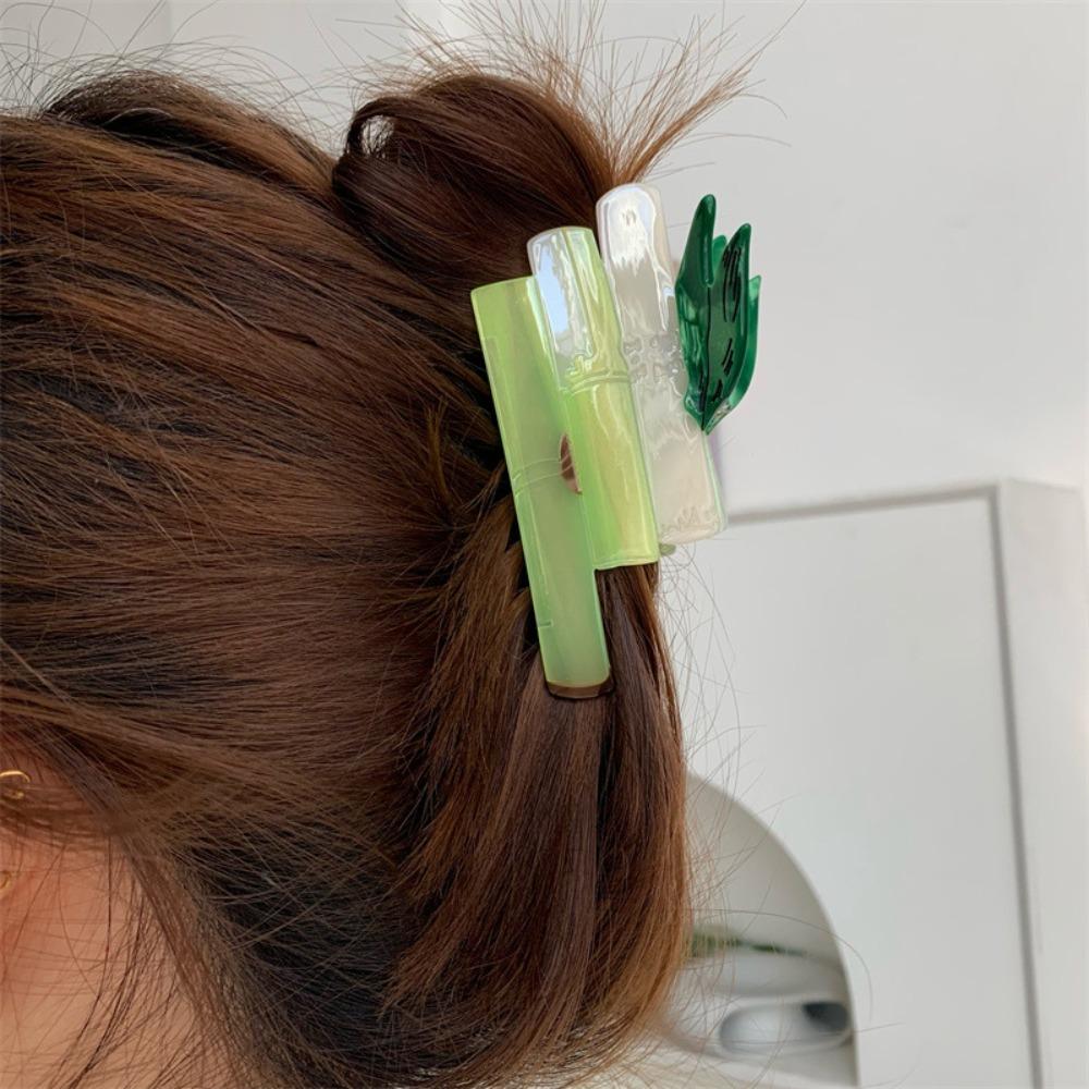 Korean Style Acetic Acid Hair Claw Waterproof Acrylic Hair Accessories Fruit Shark Clip Spring