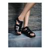 Used New [Echo] Sculpted Alba 25 Leather Women's Flat Strap Sandals EU36