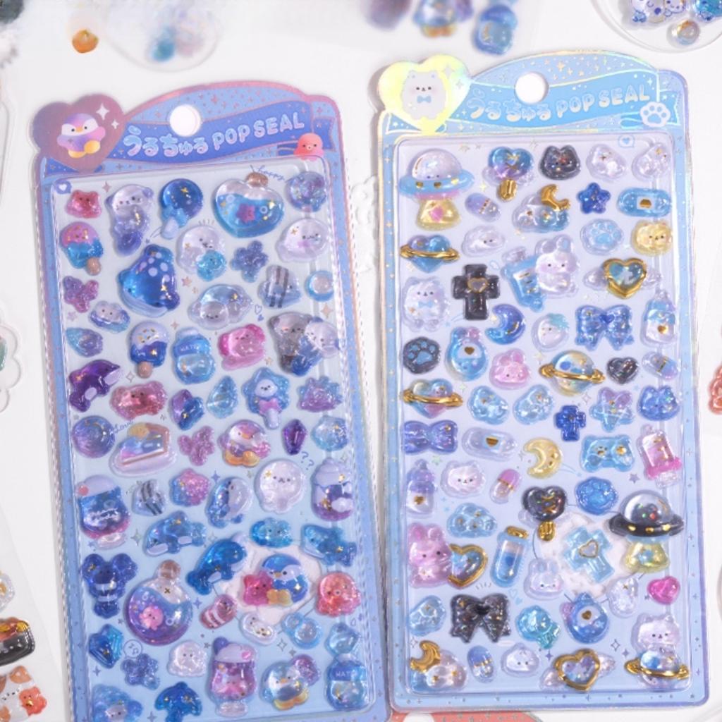 Japanese Style Mini Sweet Drop 3D Relief Stickers Scrapbooking DIY Journaling Stationery Diary Decor Cute Stickers School Supply