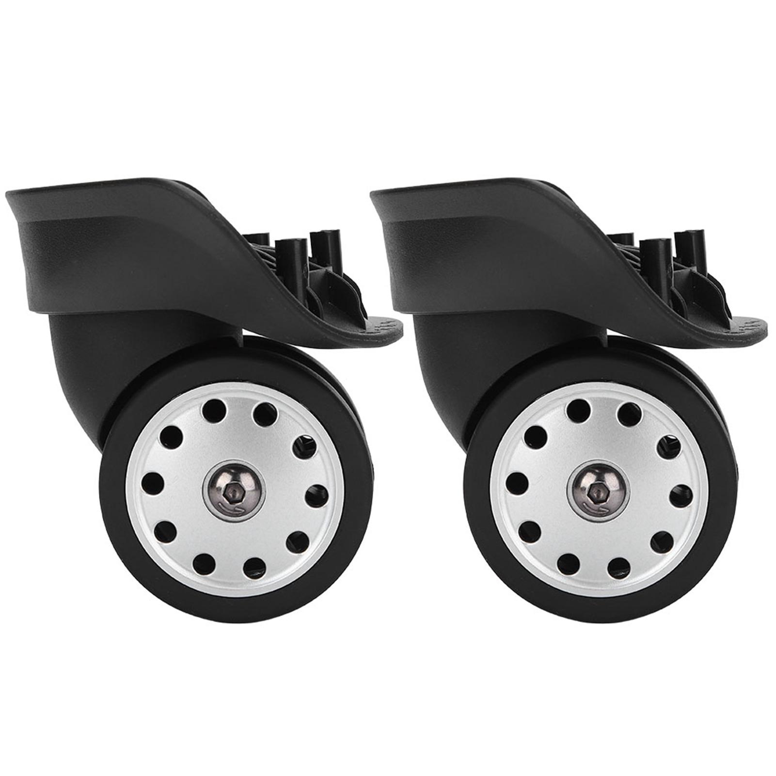 

A Pair A88 Black Luggage Multihole Wheel Universal Suitcase Replacement Outdoor Supplies