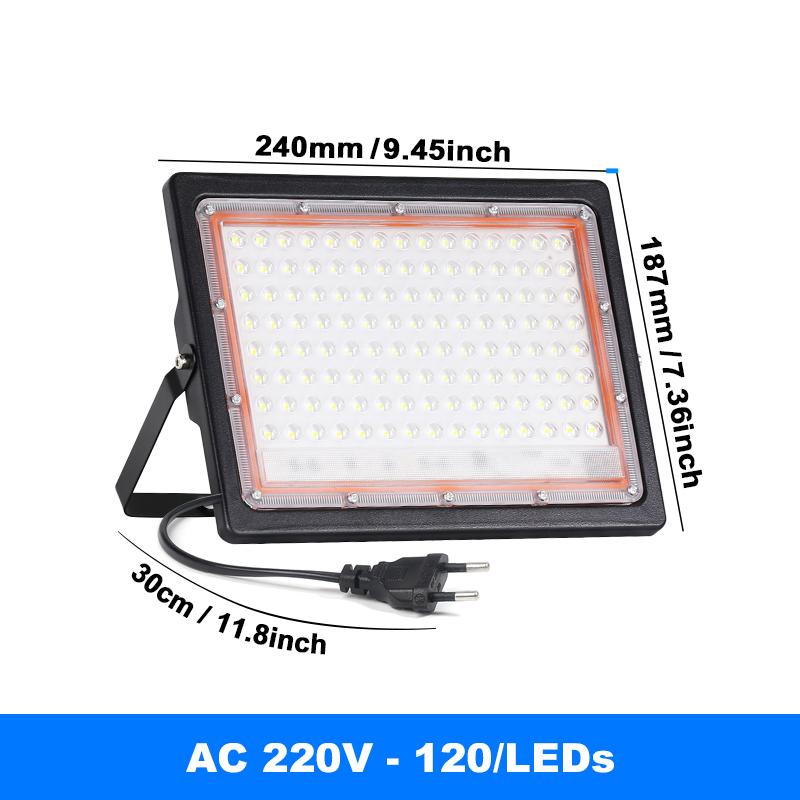 Led Floodlight Outdoor IP66 Waterproof 72 120LEDS LED Flood Light Spotlight LED Reflector Stage Lamp Floodlight Street Lamp
