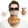 Creative Cat Dog Pattern Outdoor Sport Sunscreen Mask Road Riding Half Face Protective Mask Summer Breathable Ice Silk Face Mask