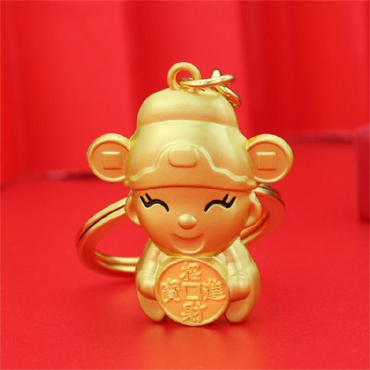 Artistic Lucky Cat Keychain Adornment Portable Lucky Cat Keychain Pendant Keyring Charm Symbolizing Wealth And Success