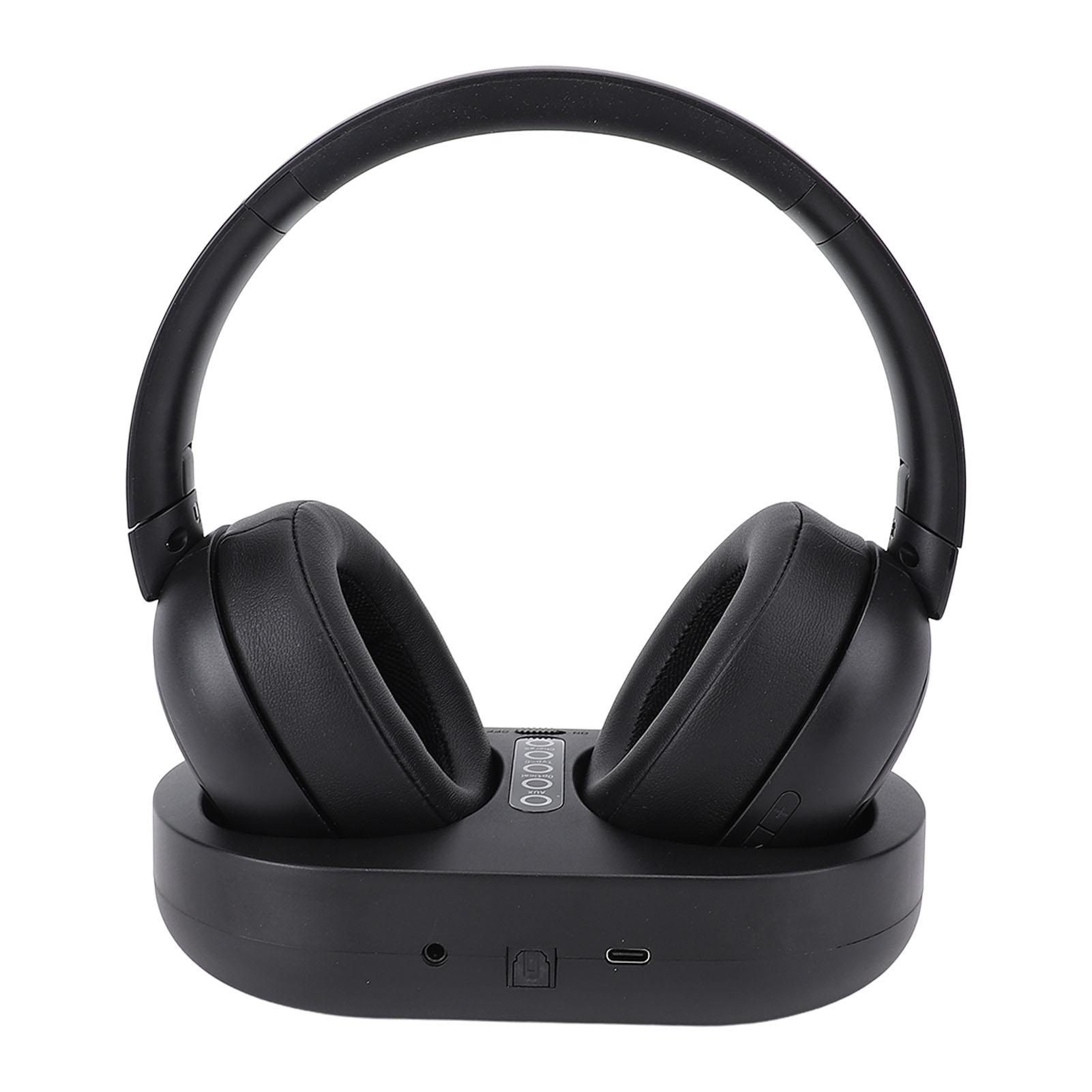 

Беспроводные наушники для просмотра телевизора 2.4G Bluetooth 5.3 Беспроводная телевизионная гарнитура с зарядной базой для EU Plug