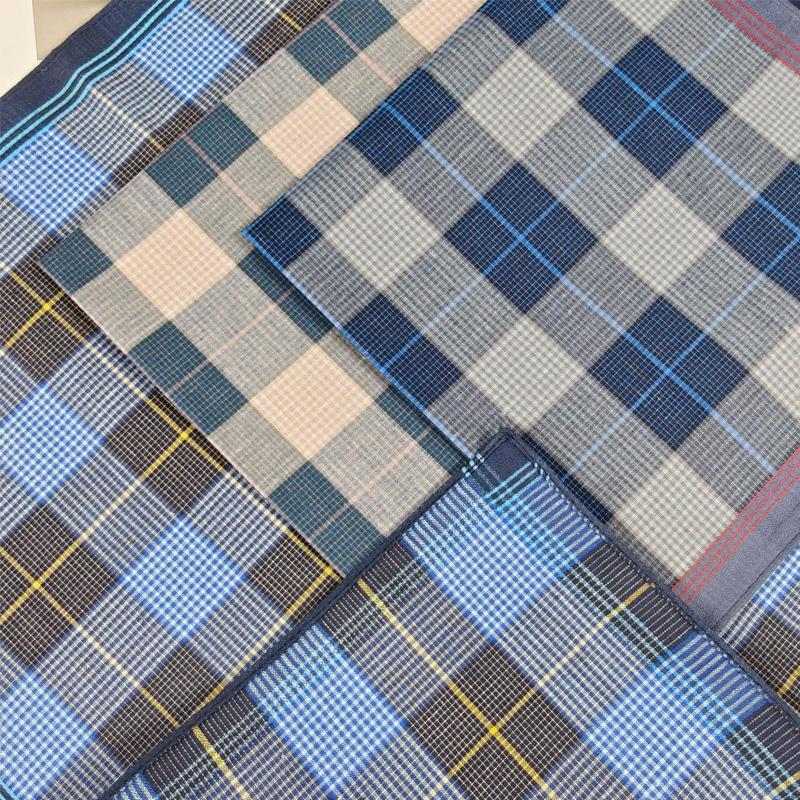 3 Stück/6 Stück Reine Baumwolle Schweißabwischende Karomuster Taschentücher Dünnes Taschentuch Wasserabsorbierend Herren