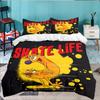 Cat Dog Adventure 3pcs Bedding Set,Including 1pc Duvet Cover And 2pcs Pillowcases Perfect Gift for Christmas,Ideal for Bedroom, Dormitory