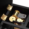 Grand Piano Shaped Windup Wooded Music Box with Small Stool Creative Gift Birthday Present
