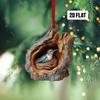 Neue Tier-Weihnachtsornamente 2D Flaches Acryl Vogelanhänger Eule Eichhörnchen Hase Anhänger Weihnachtsbaumdekoration Xmas Hängend
