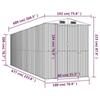 VidaXL Garden Shed Anthracite 192x689x223 Cm Galvanized Steel 3147455