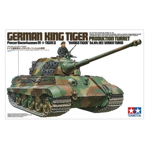 Tamiya 1/35 Military Miniature Series No. 164 German Army Heavy Tank King Tiger Henschel Turret Plastic Model 35164