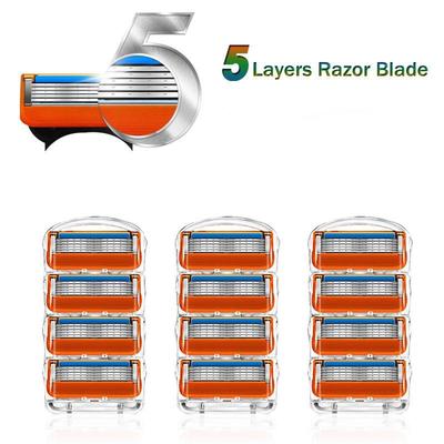 Shaving Razor Blades for Fusion 5 Holder Replacement Heads Face Shaver Cassettes 5 Layers Stainless Steel Blade For Men