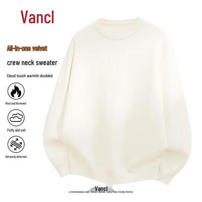 VANCL Men's Fleece-Lined Crew Neck Sweater