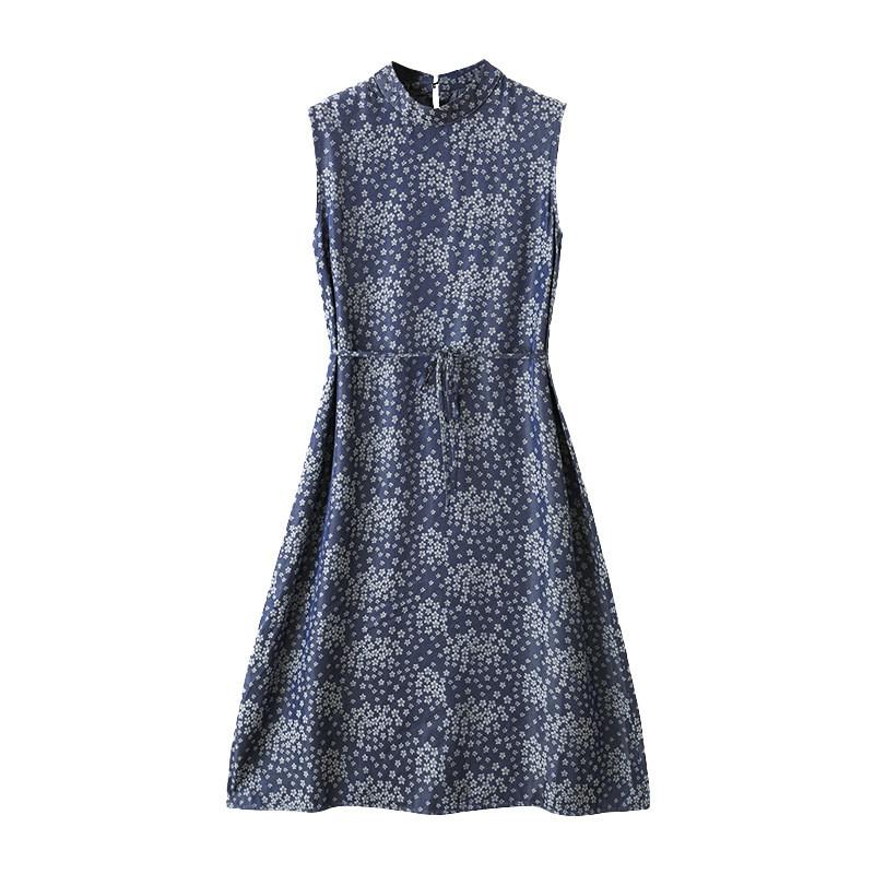 Elegant Satin Floral Spaghetti Strap A Line Dress For Summer Womens Casual Office Wear