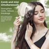 Multi-Function Electric Spray Hair Brush Anti-Frizz Large Tank 2-In-1 Misting Hair Brush  Women
