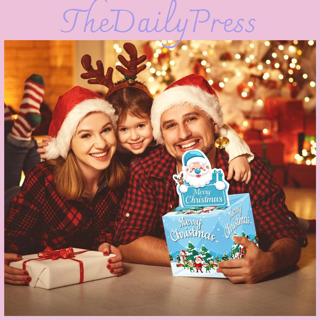 Santa Claus Theme Gift Box Christmas Party Decoration Holiday Giving Supplies