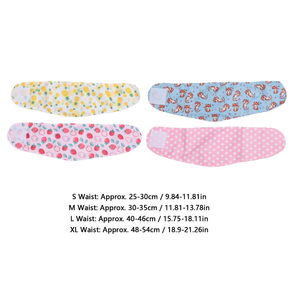 4pcs Adjustable Reusable Dog Diaper Washable Elastic Male Dog Wrap Absorbent Soft Pet Physiological Pants Daily Use