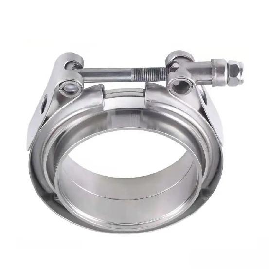 Stainless steel 2.36 inch exhaust pipe V band clamp flange kit Vband kit