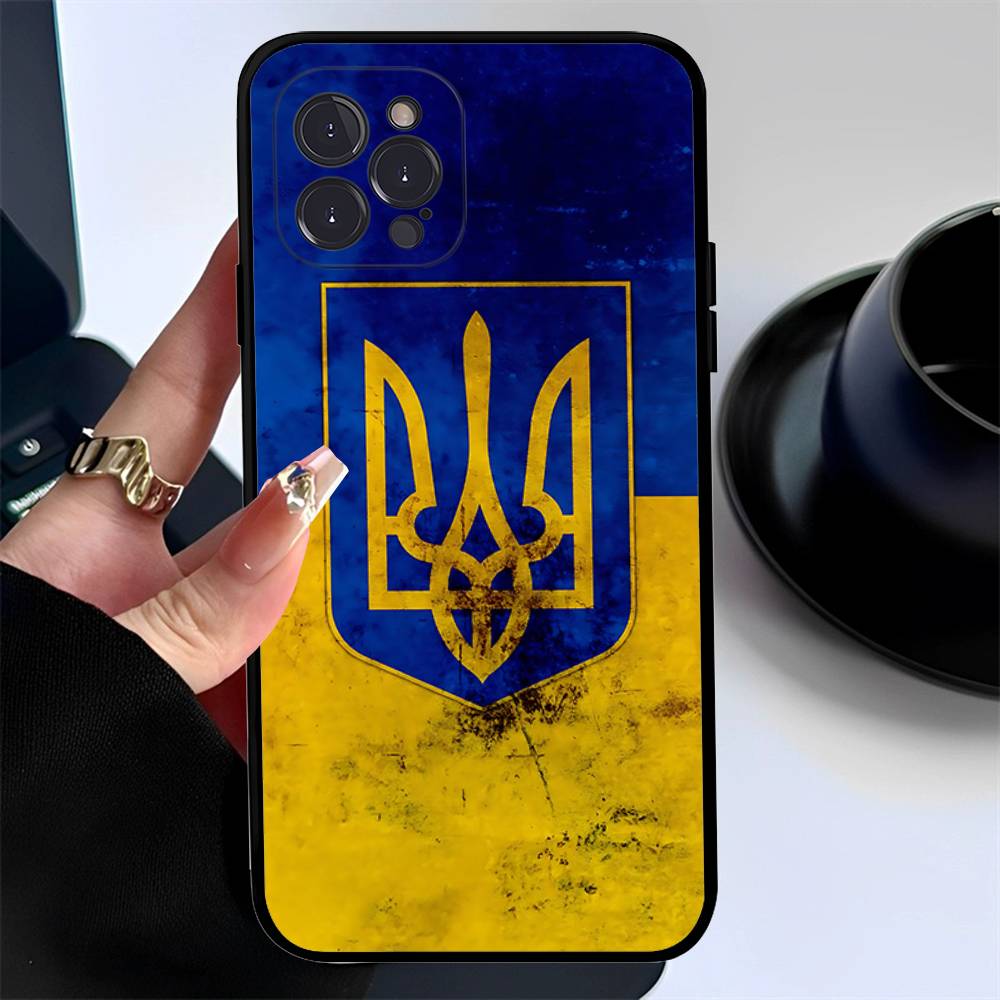 U-Ukraines Flag Phone Case For IPhone 17 16 14 15 13 12 11 Pro Max Plus Silicone Soft Cover