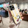 Cute Cartoon S-SnoopyS Phone Case For IPhone 17 Pro Max 15 Pro 16 14 Plus 12 13 Mini 11 Pro Shockproof Electroplated Glass Cove