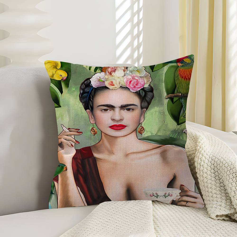 

FFrida KKahlo Pillow Covers Cartoon Sofa Decorative Home Doublesided Printing Short Plush Cute Cushion Cover 30x30 cm