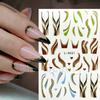 New nail art stickers ins Halloween cute flowers ghost mirror ghost bat adhesive nail stickers