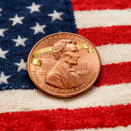 Yousheng Final Penny Collectible Coin Double-Sided Carved The Last Penny Tribute Token Souvenir Coin History Buffs Collectors Keepsake Gift