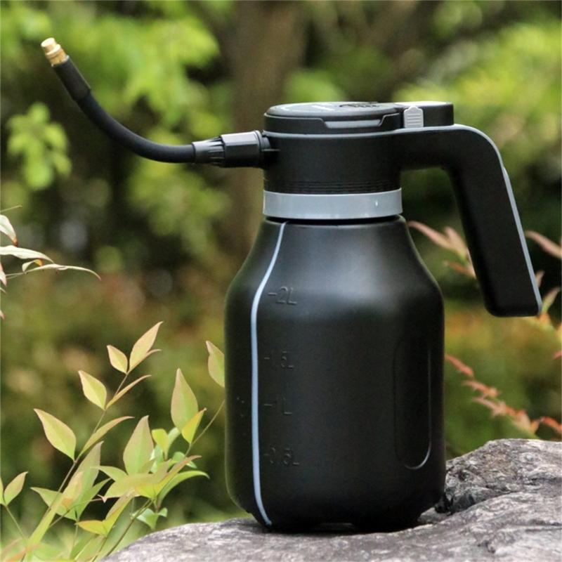 2L Electric Sprayed Bottle With Long Handle For Garden And Indoor Plant Flowers Watering Plastic Lightweight Design