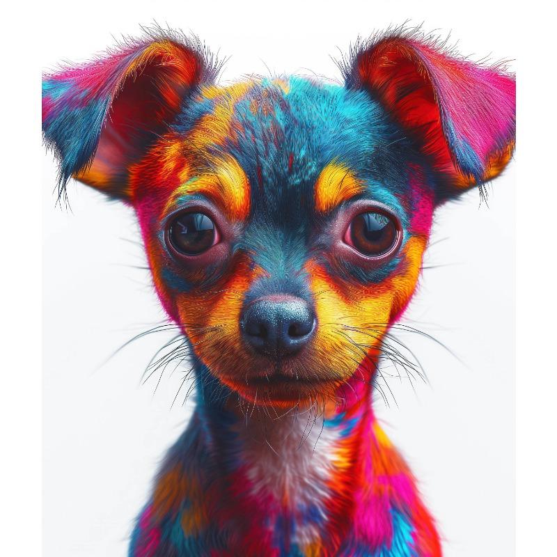 Funny Cute Colorful Pet Portrait Puppy Kitten Posters and Prints Canvas Printing Wall Art Picture for Living Room Home Decor