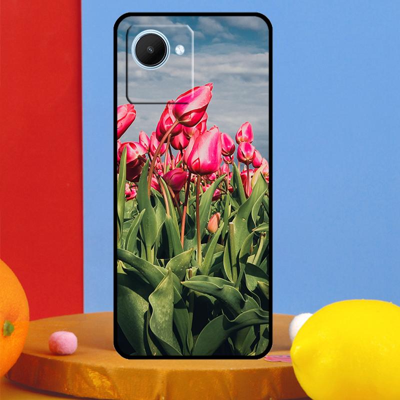 Tulips Flower For Realme GT7 Pro GT6 10 11 12 13 14 15 Pro Plus C55 C67 C63 C61 C53 C35 C65 C75 C71 Case