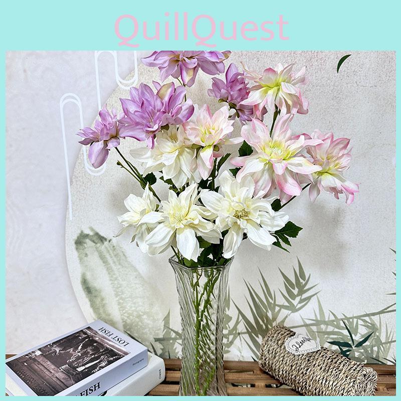 Artificial Dahlia Flower Wedding Hotel Restaurant Decoration Desktop Ornament