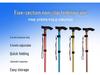 Five-Section Folding Ultra-Short Trekking Poles with T-Handle and Adjustable Telescopic Design for Hiking and Mountaineering
