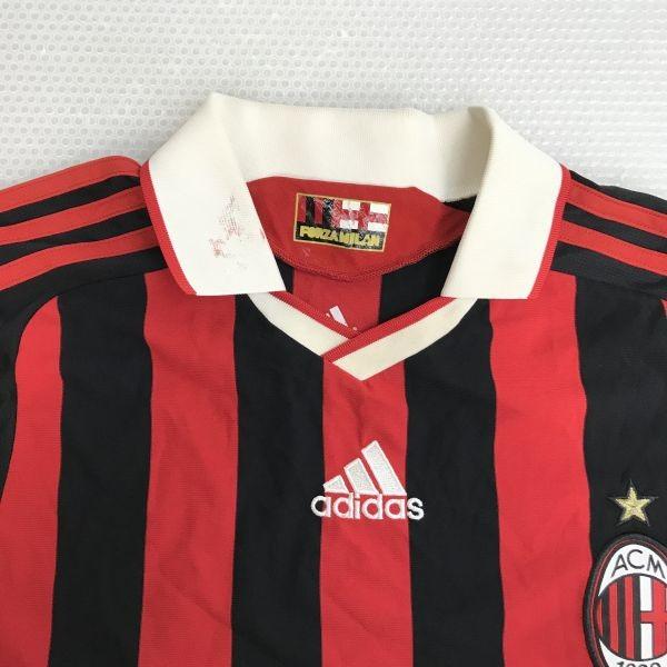 adidas AC Milan 2008-2010 Serie A Soccer Uniform Men’s XS-S Black Red(USED)