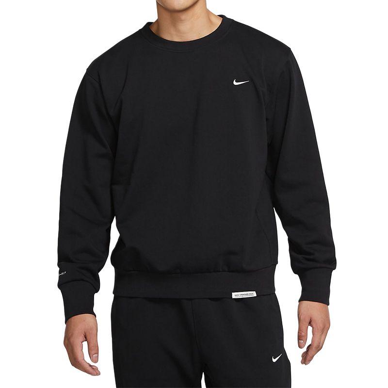 Nike Dri Fit Sweatshirts Men's Black Crew Neck Moderate Regular CK6359-010