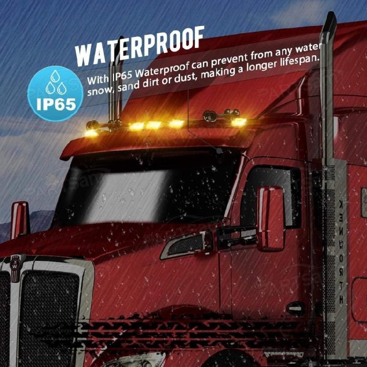 Teardrop Cab Lights for Car Truck Replacement Waterproof 9 LEDs Cab Light Replacement Roof Running Top Auto Accessory