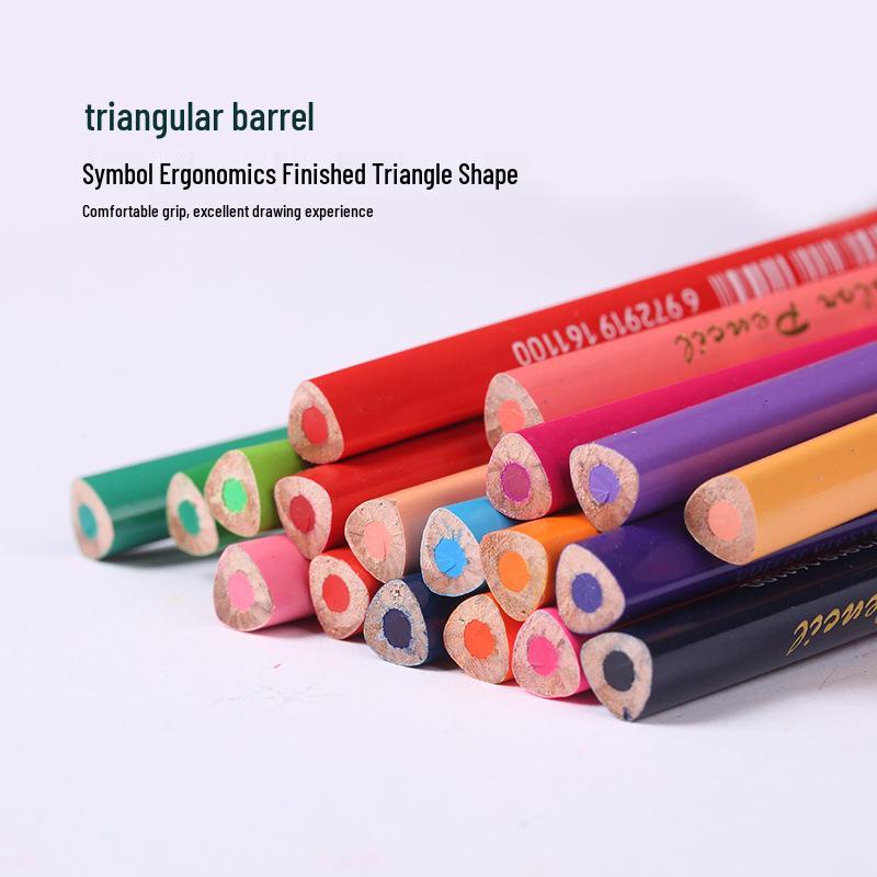 Giorgione 36/72 Oil-Based Triangular Colored Pencils Set for Students, Thick Barrel, Cartoon Design.