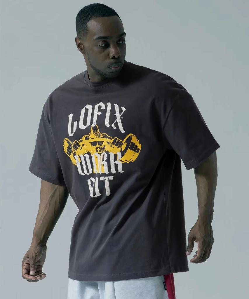 Muscleunisex Oversized Short Sleeve Gym Graphic Cotton Tee Printing Highend Luxury Unisex Style Both Of Unisex And Unisex