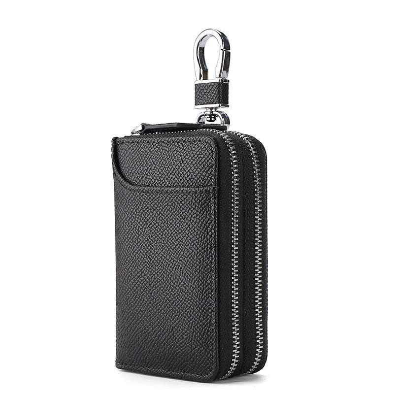 „Universal-Autoschlüsselhülle und Multifunktions-Kartenhalter aus echtem Leder mit Schlüsselanhänger für Männer und Frauen“