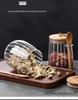 High Borosilicate Glass Storage Jars with Lids and Spoons – Transparent Kitchen Grains Container
